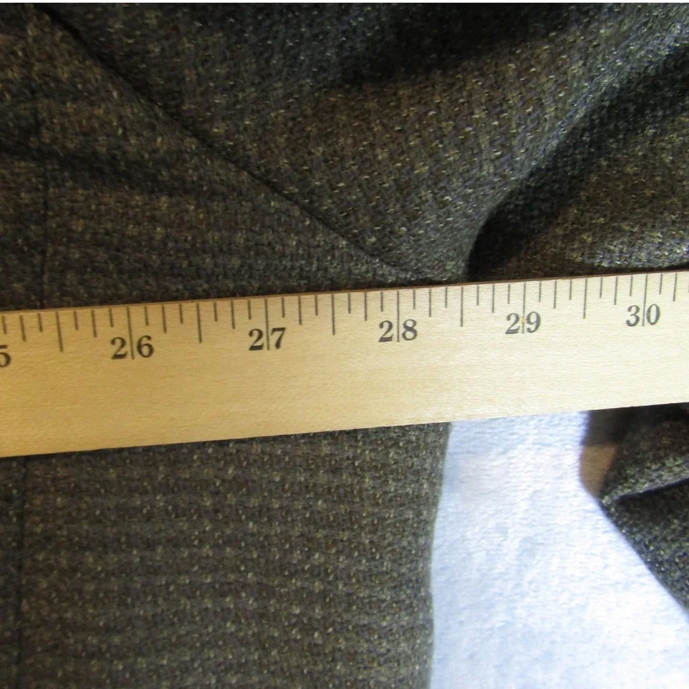 Turnbury‎ Wool Blazer Mens XL Brown Good Vintage Made in USA Micro Check Jacket